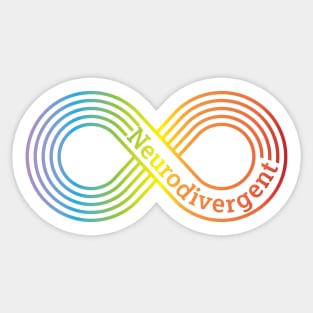 Neurodivergent Rainbow Infinity Autism Acceptance Sticker